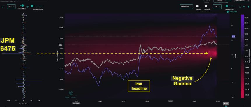 SpotGamma dashboard screenshot